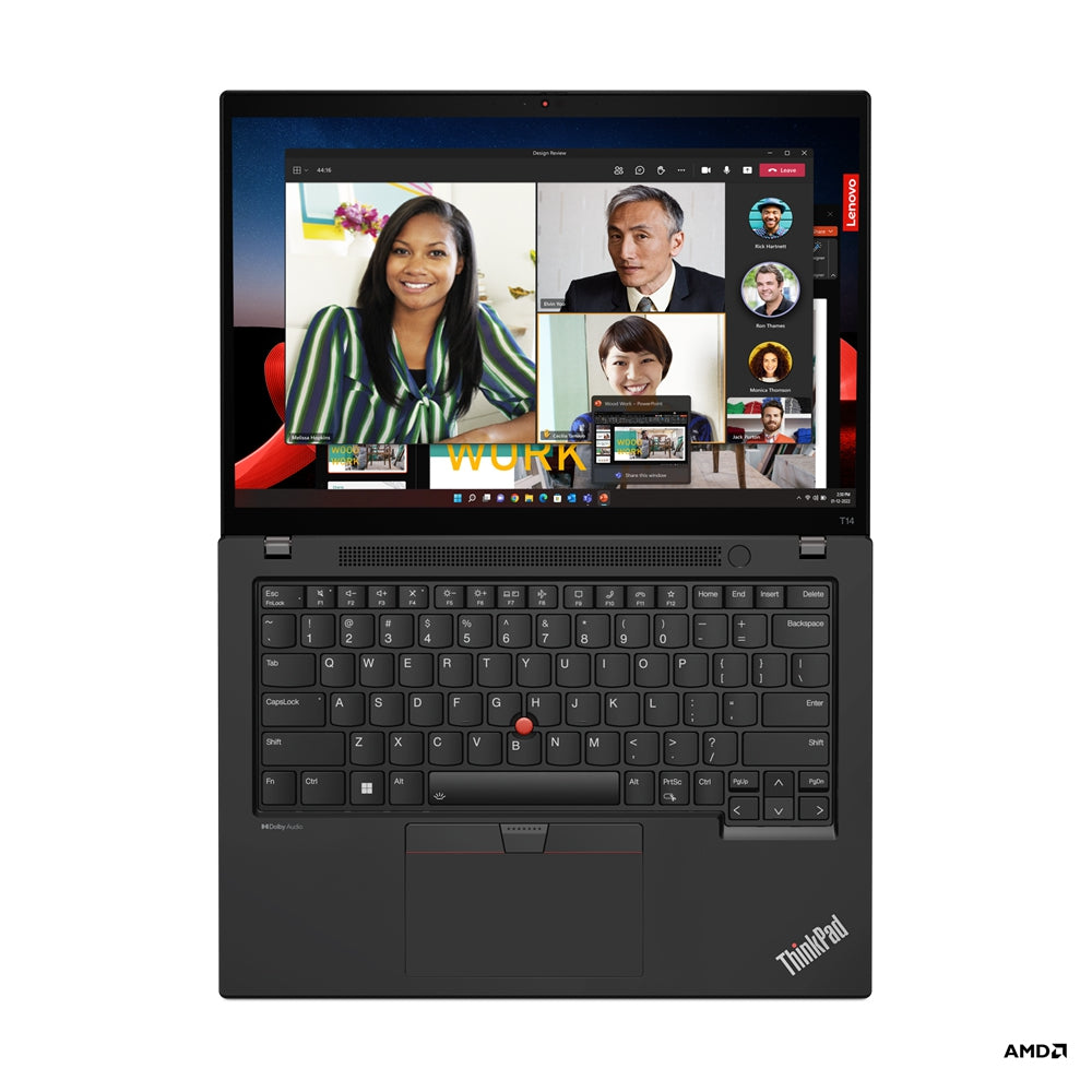 Laptop Lenovo Thinkpad T14 Gen 4| Ryzen 7 Pro 7840U 3.3 Ghz| 32Gb Soldered Lpddr5X-6400|1Tb Ssd M.2 2280| 14 Wuxga| Backlit,Spanish| Win 11 Pro| 3Y Premier Support Plus