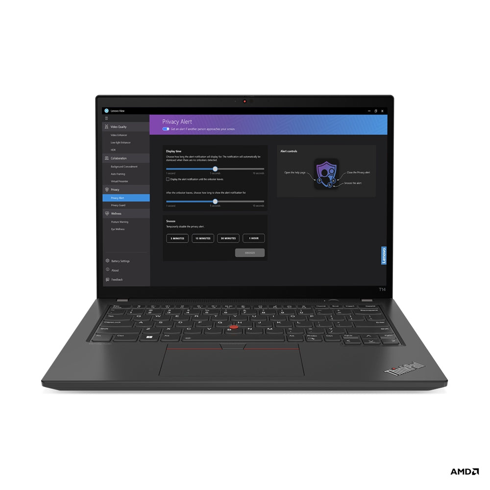 Laptop Lenovo Thinkpad T14 Gen 4| Ryzen 7 Pro 7840U 3.3 Ghz| 32Gb Soldered Lpddr5X-6400|1Tb Ssd M.2 2280| 14 Wuxga| Backlit,Spanish| Win 11 Pro| 3Y Premier Support Plus