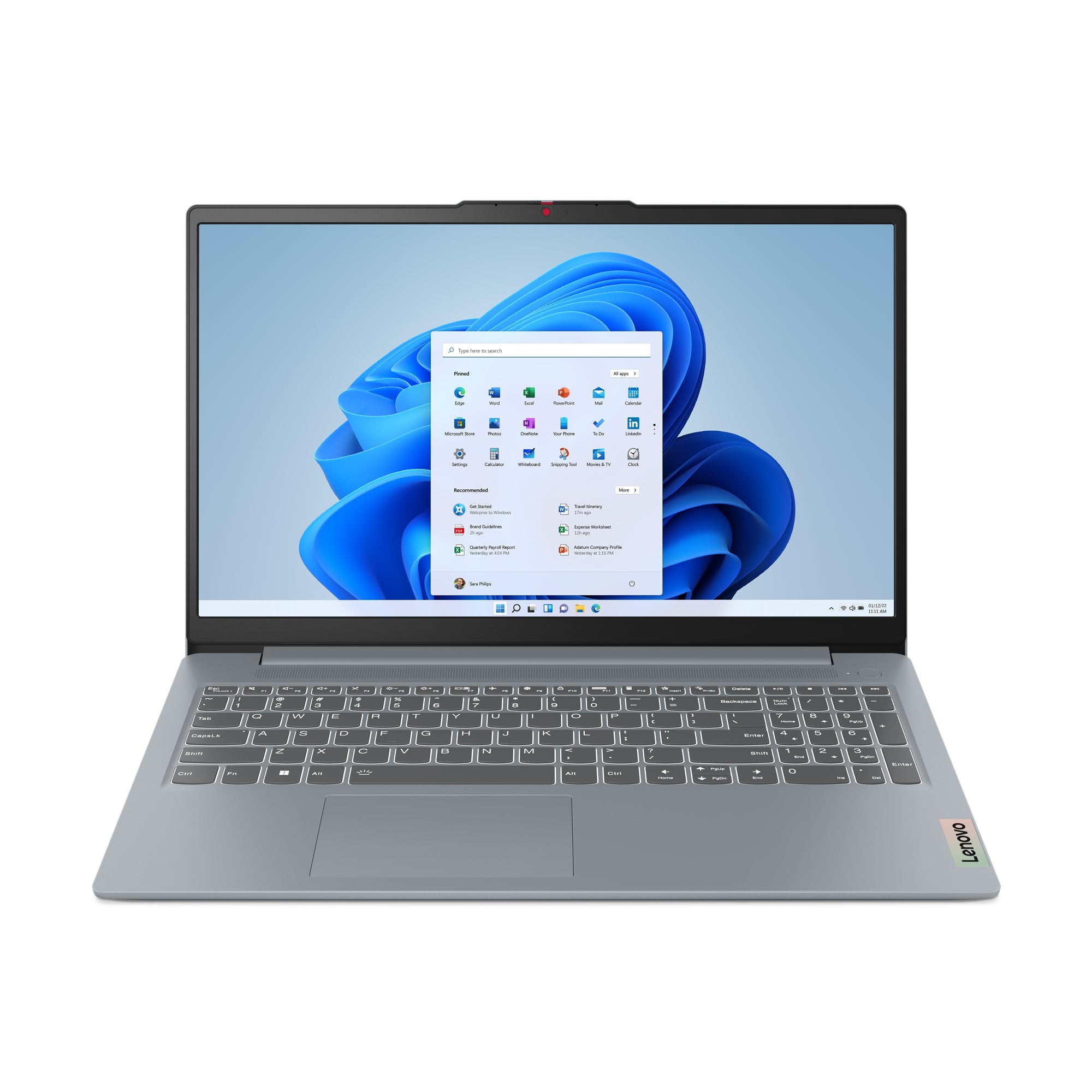 Laptop Lenovo Ideapad Slim 3 15Abr8/Ryzen  5 7430U 2.3 Ghz/8Gb/512Gb Ssd/15.6 Fhd/Touch/Color Gris Artico/Win 11 Home/1 Año En Centro De Servicio