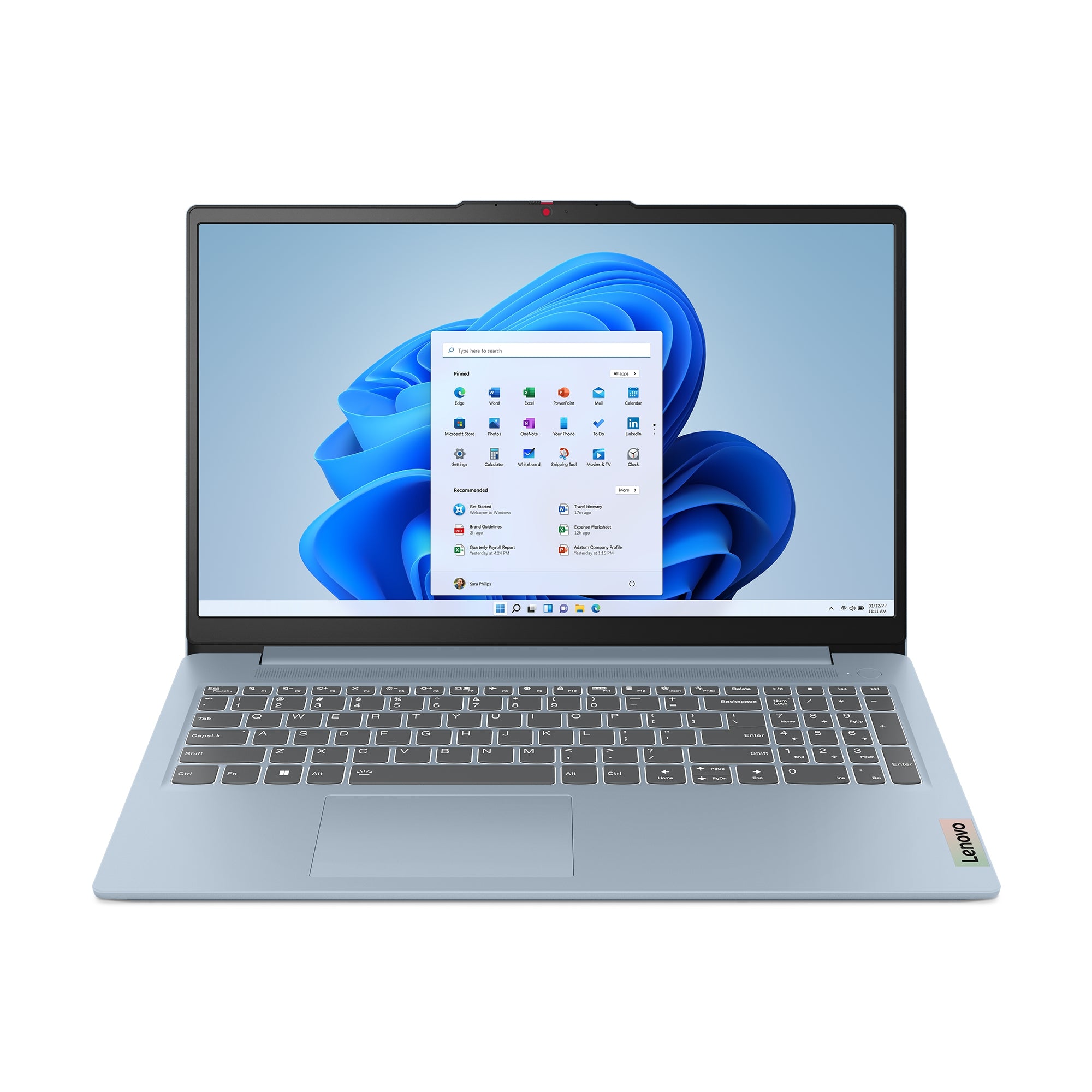 Laptop Lenovo Ideapad Slim 3 15Amn8/Ryzen 5 7520U2.8Ghz/8Gb/512Gb Ssd/15.6 Fhd/Color Azul Escarcha/Win 11 Home/1Año En Centro De Servicio
