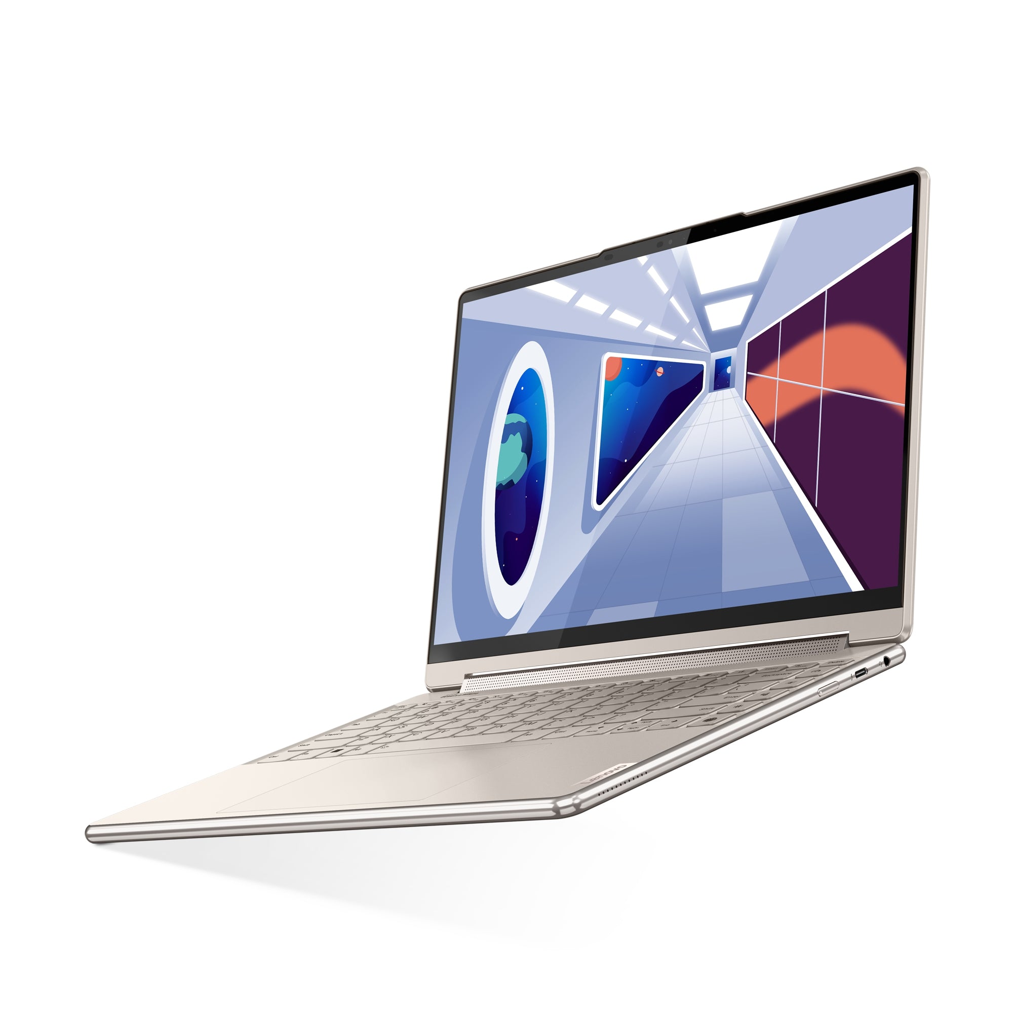 Lenovo Idea Yoga 9 14Irp8/Core I7-1360P 1.6Ghz/16Gb/512Gbssd/Oled 14/Touch/360°/Teclado Retroiluminado/Con Pluma/Color Avena/Win 11 Home/1 Año En Centro De Servicio