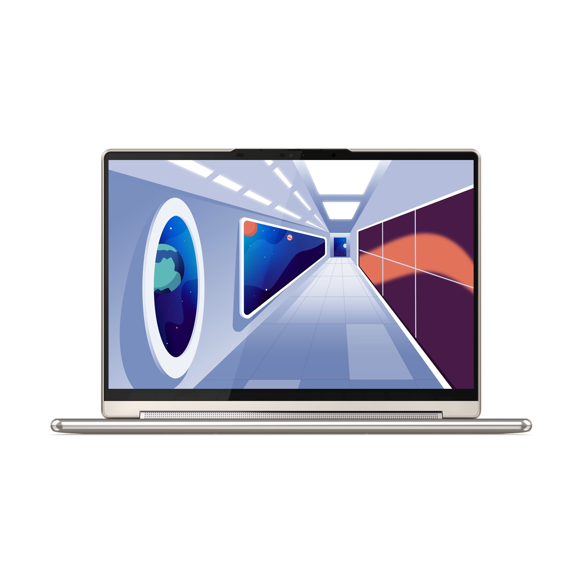 Lenovo Idea Yoga 9 14Irp8/Core I7-1360P 1.6Ghz/16Gb/512Gbssd/Oled 14/Touch/360°/Teclado Retroiluminado/Con Pluma/Color Avena/Win 11 Home/1 Año En Centro De Servicio