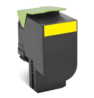 Toner Laser Lexmark 80C8Hy0 Amarillo, Alto Rendimiento 3000 Paginas, Para Cx410De, Cx510Dhe, Cx510De