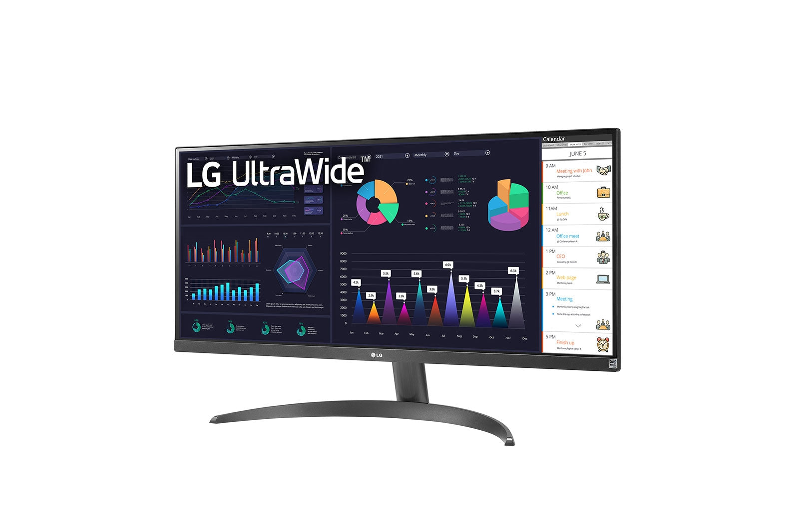 Monitor Lg Ultrawide, 29 Plg, Full Hd, 2560 X 1080 Amd, Freesync, 75Hz, Hdmi (2) Ips, 5 Ms, Color Negro