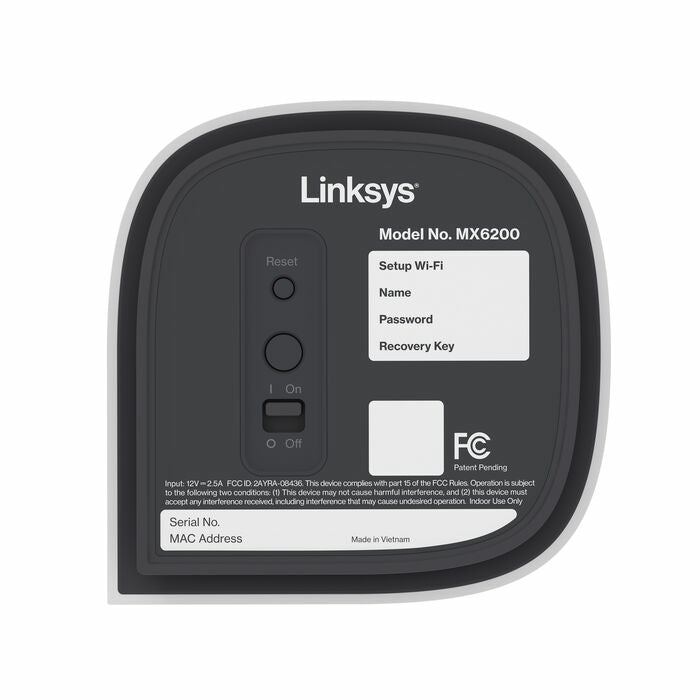 Router Linksys Mx6201 Sistema Wi-Fi Mesh Con Tribanda Diseño De Gota Mejorado Gestión Térmica