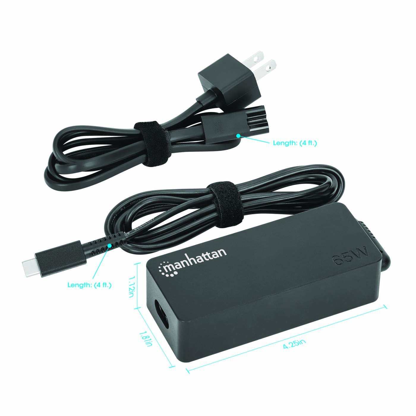 Cargador Intellinet 102513 Para Laptop Usb-C De 65 W Cualquier Dispositivo Con Entrada Tipo-C.