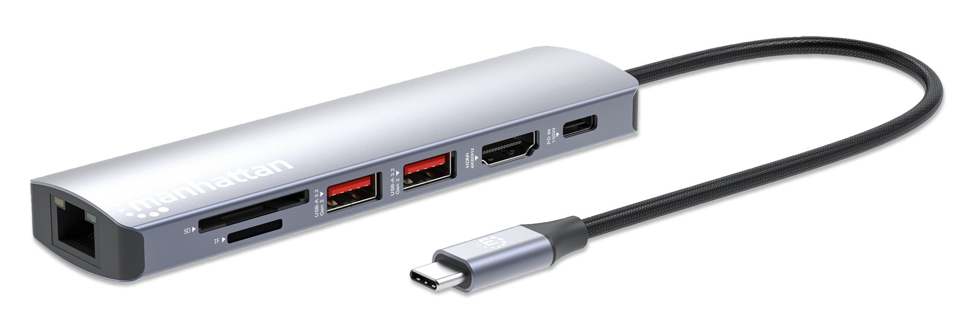 Docking Usb-C Manhattan 153966 Con Lector De Tarjetas 7 En