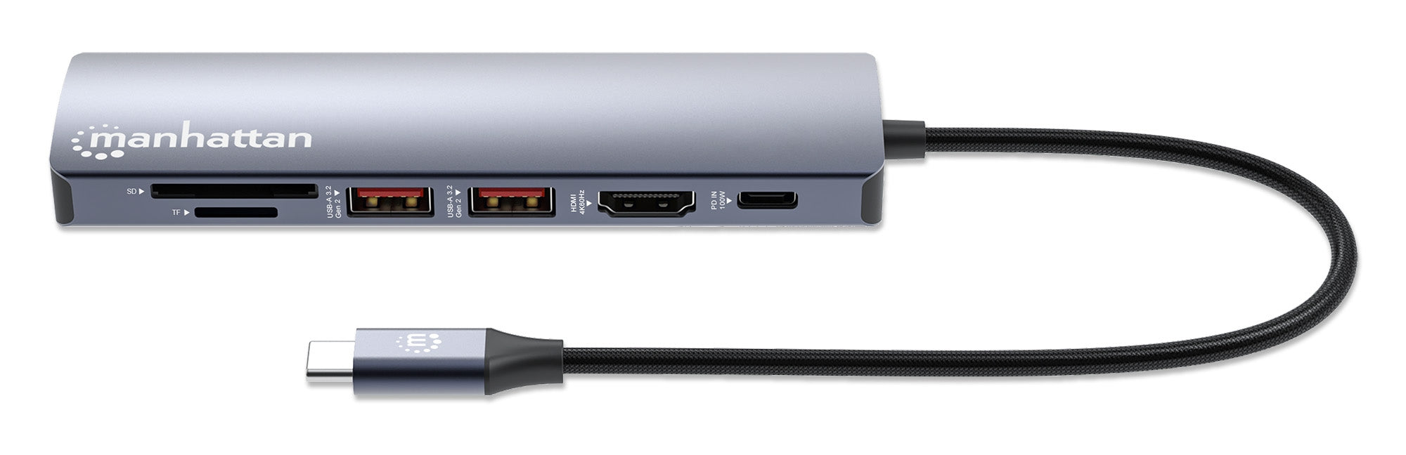 Docking Usb-C Manhattan 153966 Con Lector De Tarjetas 7 En