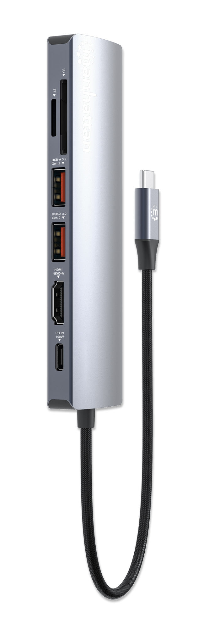 Docking Usb-C Manhattan 153966 Con Lector De Tarjetas 7 En