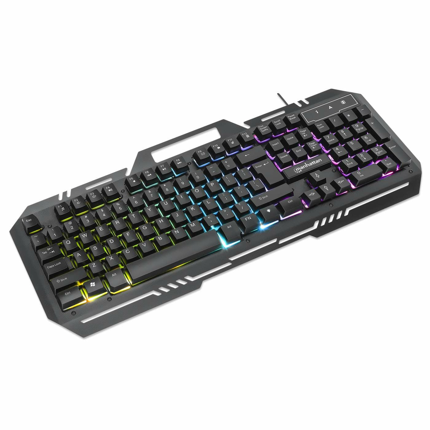 Teclado Gaming Manhattan Porta Celular Metalico (180610)