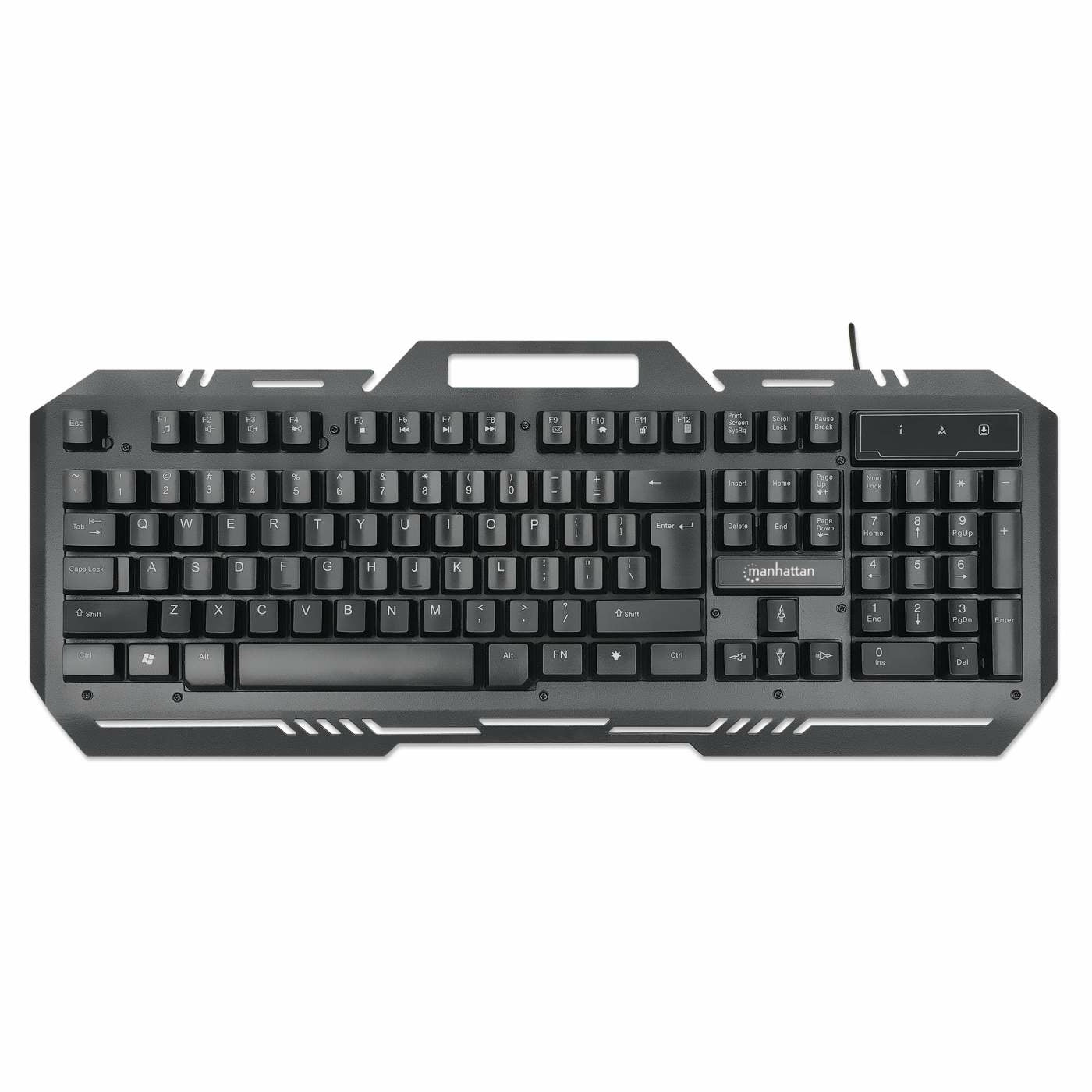 Teclado Gaming Manhattan Porta Celular Metalico (180610)