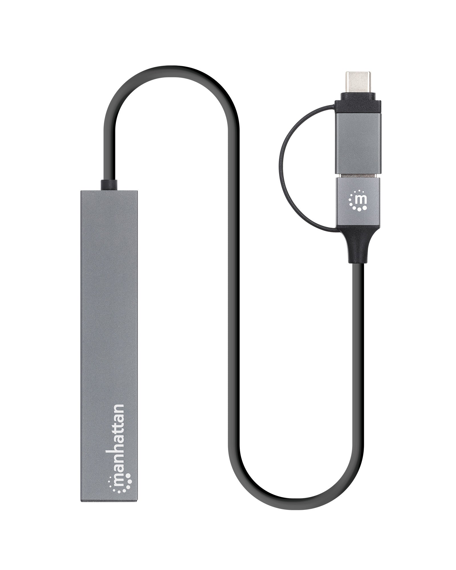 Hub Usb  V3.2 4 Ptos A Con Adaptador Usb-C 5 Gbps