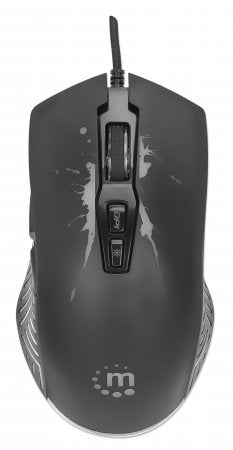 Mouse Optico Gaming, Manhattan, 190220, 7 Botones, 7200 Dpi, Led Rgb, Negro