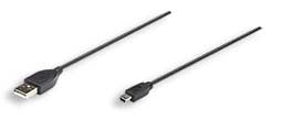 Cable Usb Manhattan 302340 V2.0 A-Mini B 3M Negro