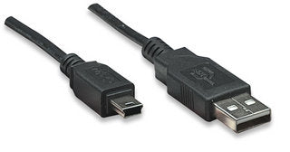 Cable Usb Manhattan 302340 V2.0 A-Mini B 3M Negro