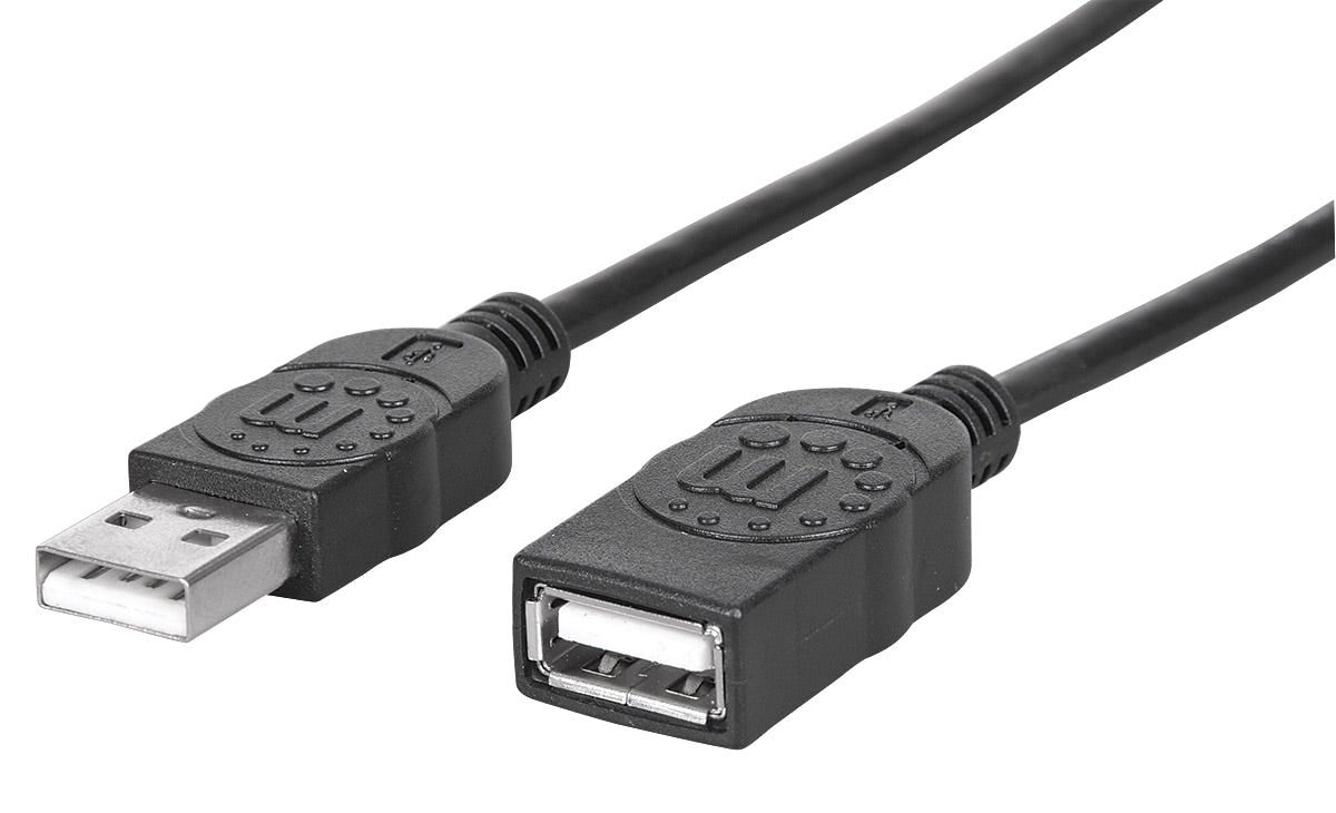 Cable Usb Manhattan 308519 Usb-A V2.0 Ext. 0.9M Negro