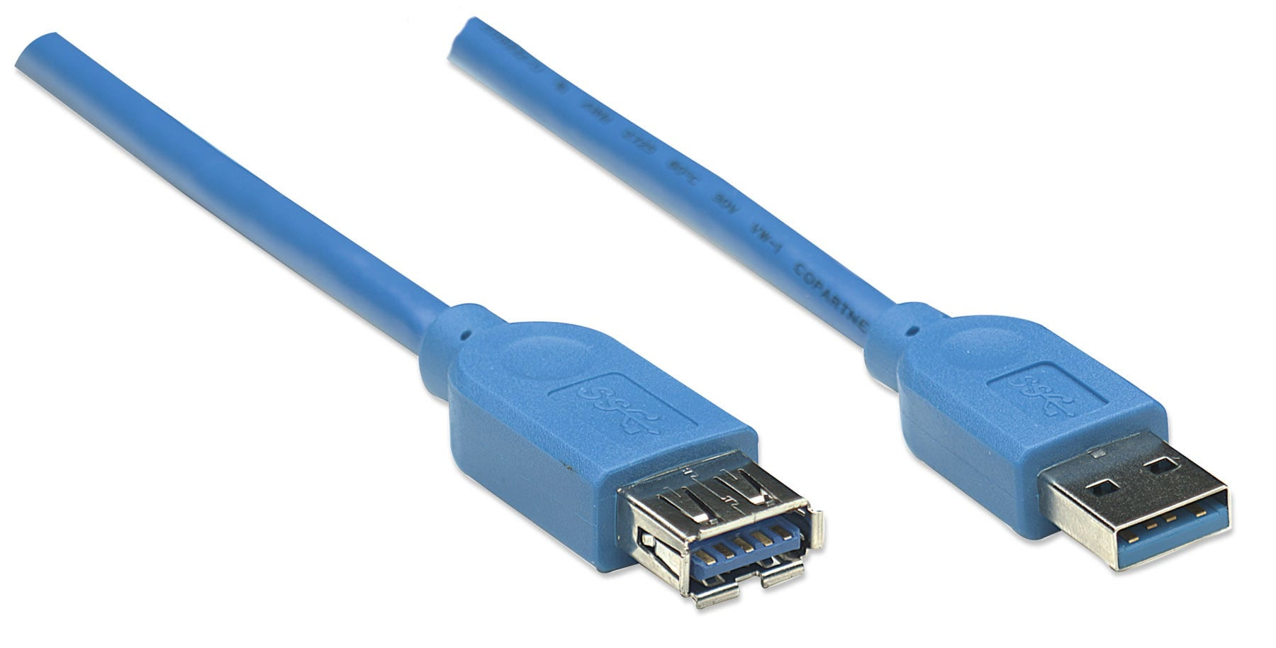 Cable Usb Manhattan 322447 Usb-A/A V3.2 Ext. 3M Azul.