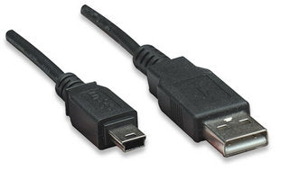 Cable Usb Manhattan 322638 V2.0 A-Mini B 0.9M Ngro