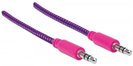 Cable Estereo A Ipod M-M 1.0M Textil Rosa/Morado 1.0M Blister