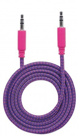 Cable Estereo A Ipod M-M 1.0M Textil Rosa/Morado 1.0M Blister