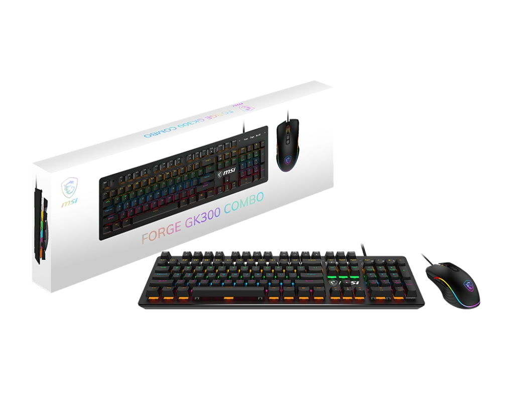 Kit De Teclado Y Mouse Forge Gk300 Rgb Usb 2.0