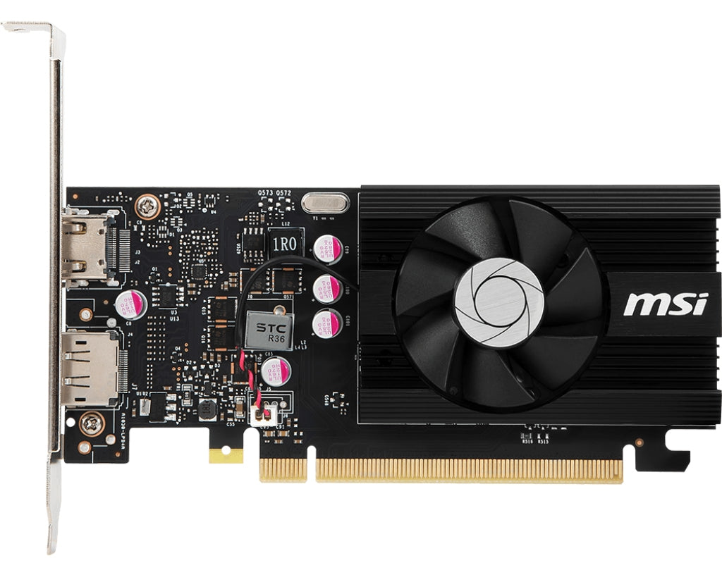 Tarjeta De Video Msi Nvidia Gt 1030 /X16 3.0/Gddr4/4 Gb /1X Dp 1.4/Hdmi 2.0B/Bajo Perfil /Gama Basica