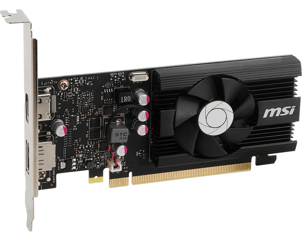 Tarjeta De Video Msi Nvidia Gt 1030 /X16 3.0/Gddr4/4 Gb /1X Dp 1.4/Hdmi 2.0B/Bajo Perfil /Gama Basica