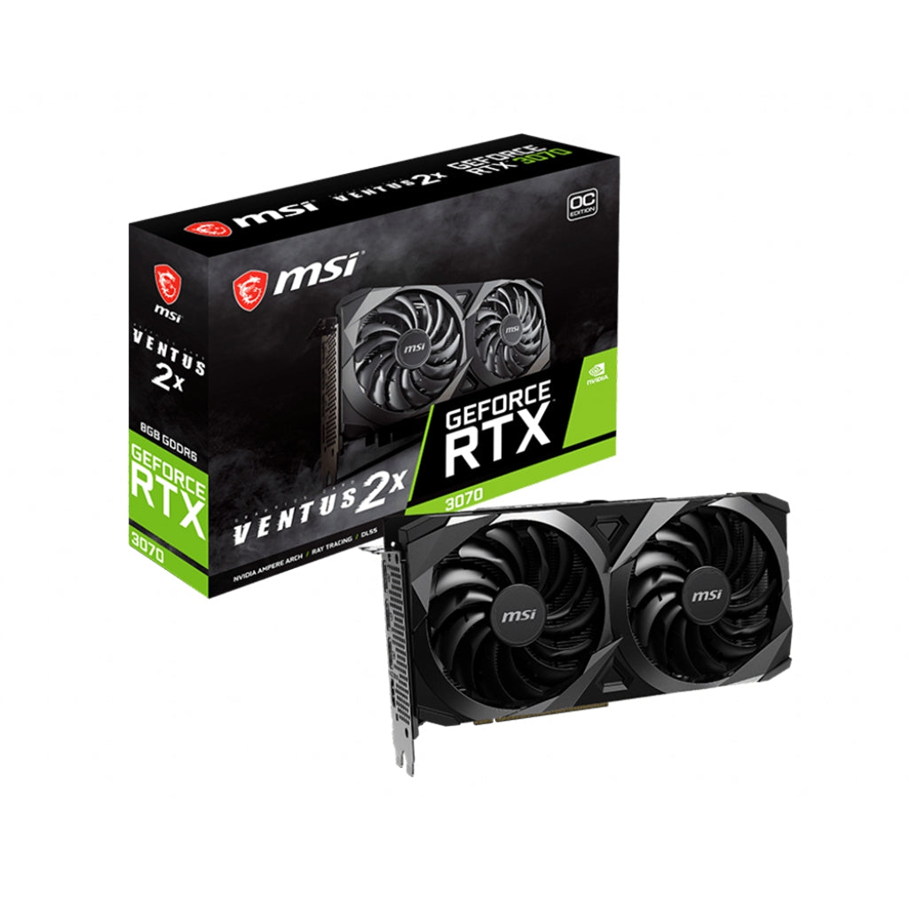 Tarjeta De Video Msi Geforce Rtx 3070 Ventus 2X 8G Oc Lhr Dual Fan