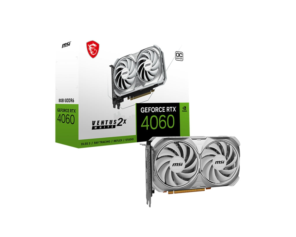 Tarjeta De Video Msi (Geforce Rtx 4060 Ventus 2X White 8G Oc)