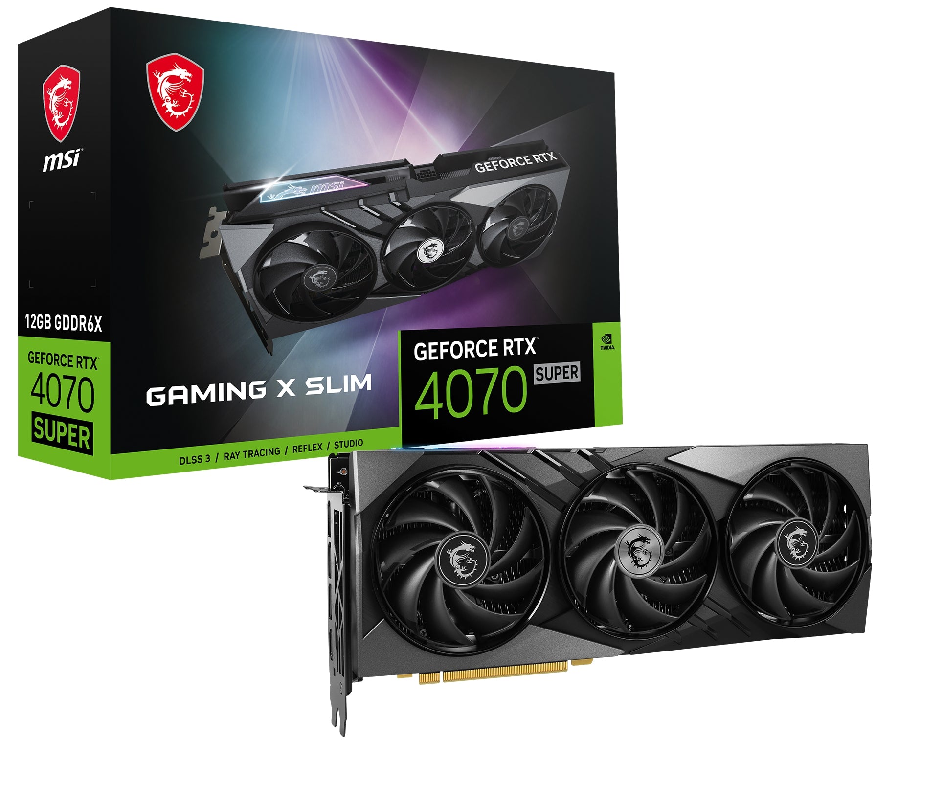 Tarjeta De Video Msi Geforce Rtx 4070 Super 12G Gaming X Slim