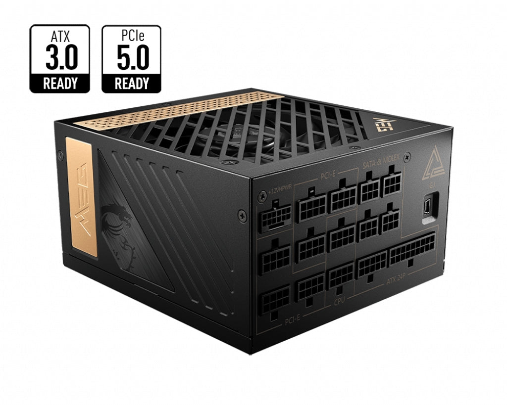 Fuente De Poder Msi 1300 W/80 Plus Gold /Negro/Atx/Modular