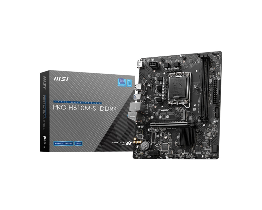 Tarjeta Madre Msi Pro H610M-S Lga 1700 Ddr4 Pci_E1 Pcie 4.0