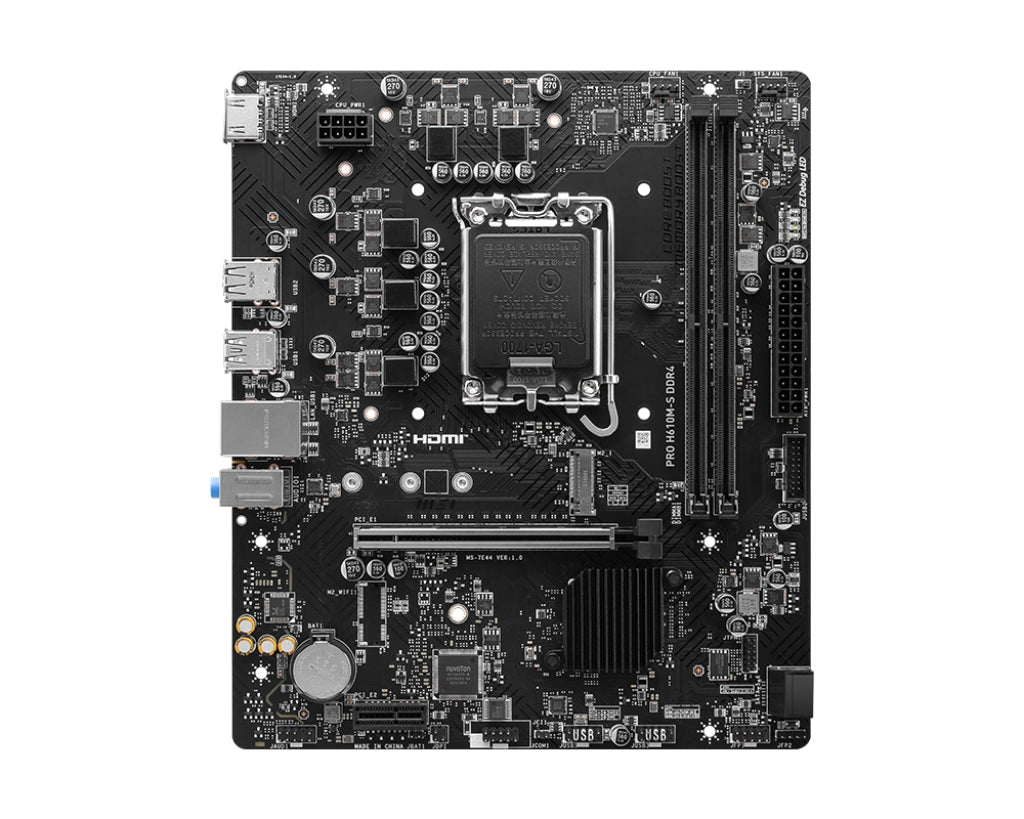 Tarjeta Madre Msi Pro H610M-S Lga 1700 Ddr4 Pci_E1 Pcie 4.0