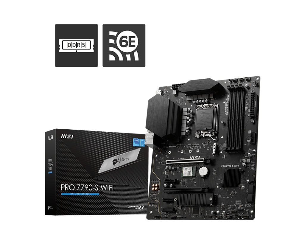 Motherboard Msi Pro Z790-S Wifi Tarjeta Madre Intel Compatible Con Procesadores Intel® Core™ De 14.ª 13.ª Y 12.ª Generación Pentium® Gold