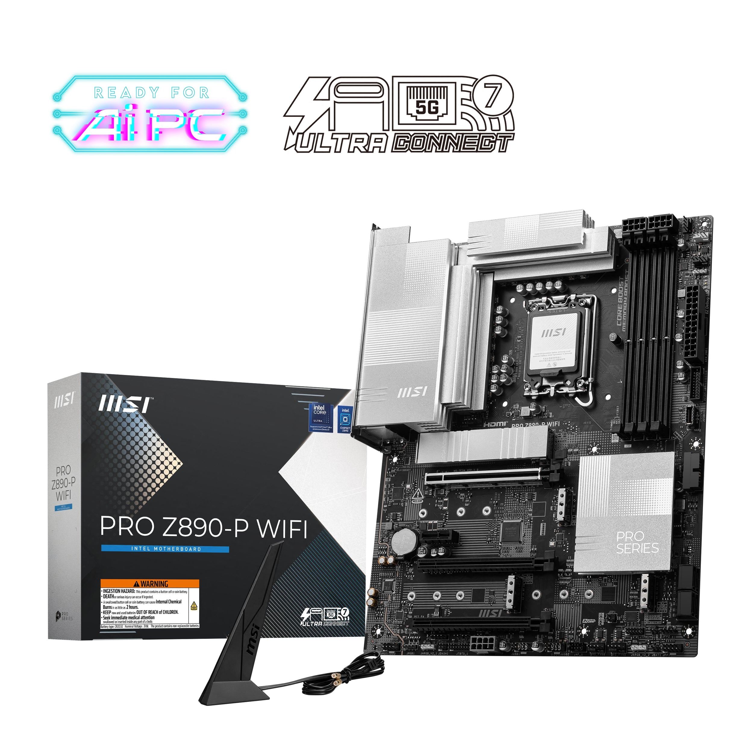 Mb Pro Z890-P Wifi Intel S-1851 Ddr5 Gama Alta