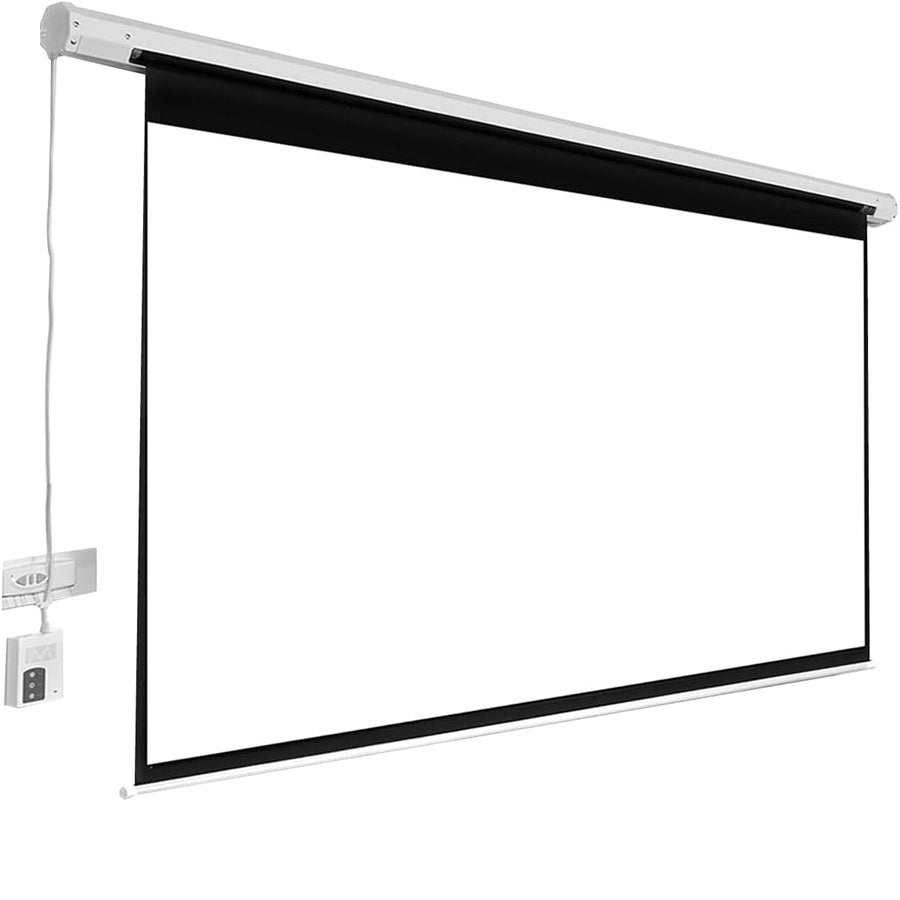 Pantalla Proyeccion Electrica Multimedia Screen Mse-246, 137 Pulgadas Diagonal, Medida 246 Cm X 246 Cm, Formato 1:1, Color Blanco Mate, Para Colgar O Pared