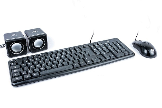 Kit: Teclado Mouse Y Bocina Ne Gro Multi