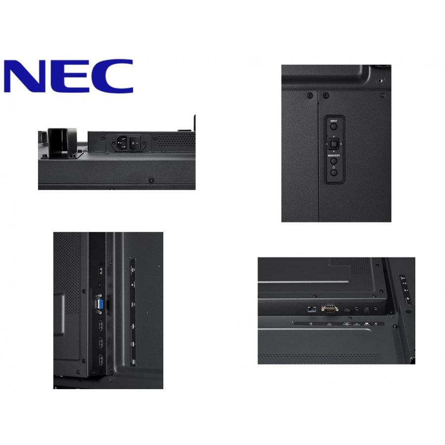 Monitor Profesional De 75 Nec E758 Uhd 3840 X 2160 18/7, 350 Cd/M2 / Horizontal Y Vertical / 3 Hdmi-Hdcp / Usb /Usb-C  / Vga / Rj-45