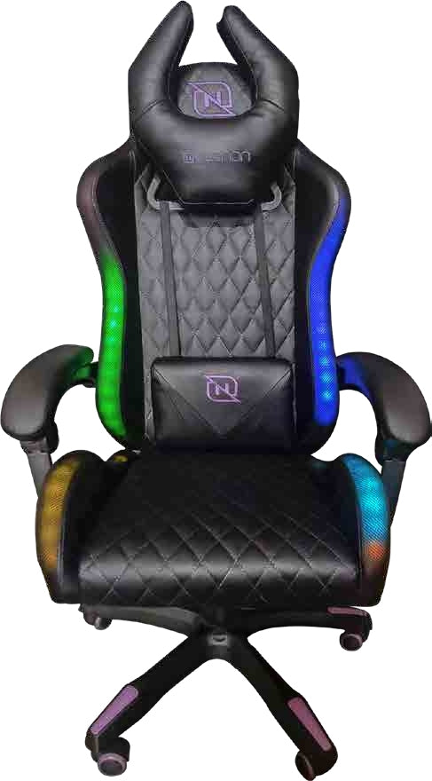 Silla Gaming Necnon Nsg-01 Gamer Inclinacion Respaldo 145 Clase 140-150Kg Ngs-01 Foam 350Mm 63Cm*64Cm*121-131Cm Cojin Lumbar Y Cabeza Negro/Naranja