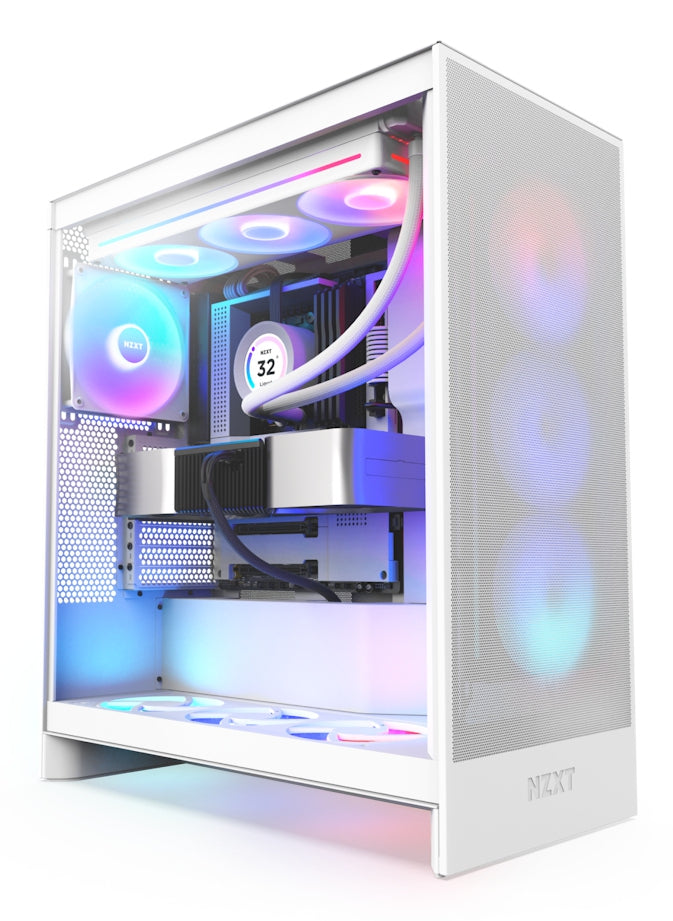 Gabinete Nzxt H7 Flow Rgb/Blanco/Midi-Tower/Gamer