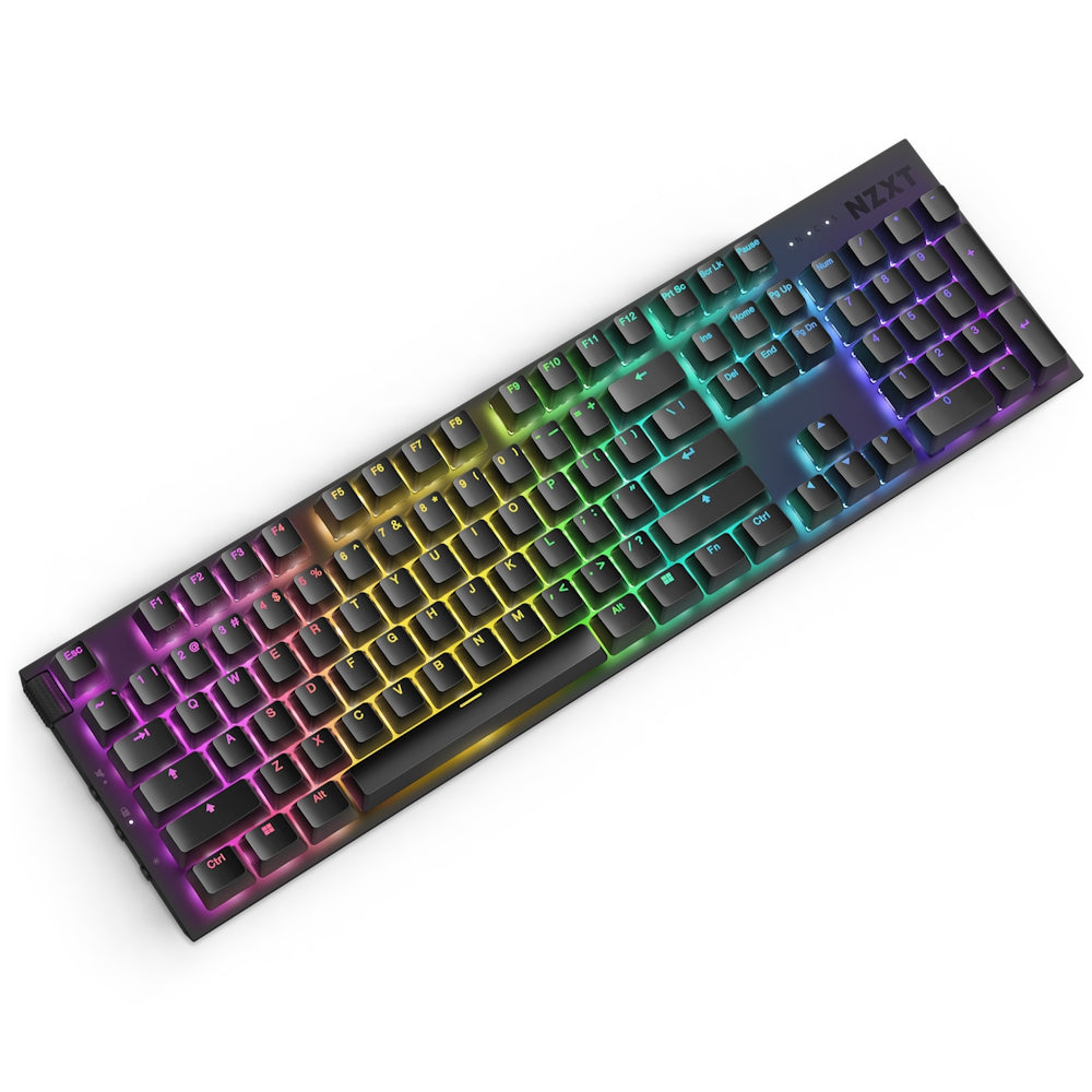 Teclado Mecanico Nzxt Function 2 / Negro / Rgb / Switch Óptico Gateron Red / Reposa Muñecas / Ingles /Gamer.