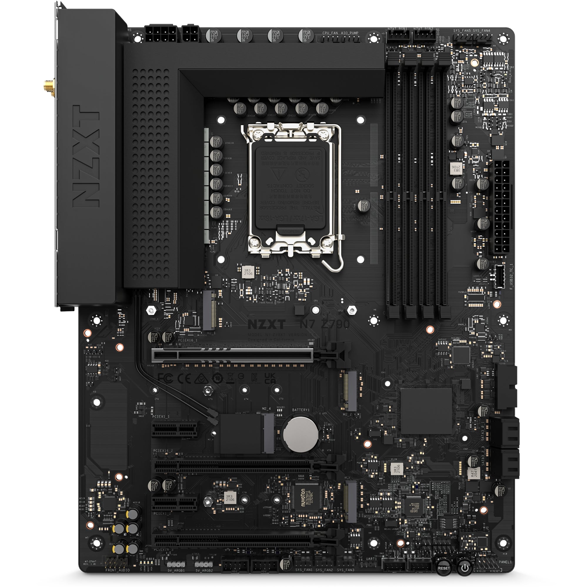 Mb Nzxt Z7 Z790 / Negro / Lga 1700 / Intel Z790 / Ddr5 / Placa Base Atx / Bluetooth V5.2 / Intel® Socket Lga 1700 For Intel® 13Th And 12Th Generation /Gaming