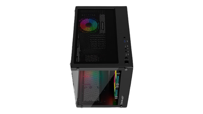 Gabinete Ocelot Gaming, Atx, Frontal Cristal Templado, Cristal Lateral , Filtro Polvo Magnetico, Espacio Para 8 Ventiladores /Soporta Gpu Hasta 410Mm