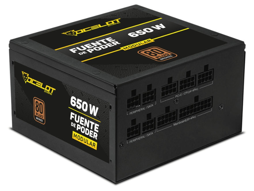 Fuente De Poder Ocelot Gaming - Tipo Atx 650W Modular Certificacion 80+ Bronce