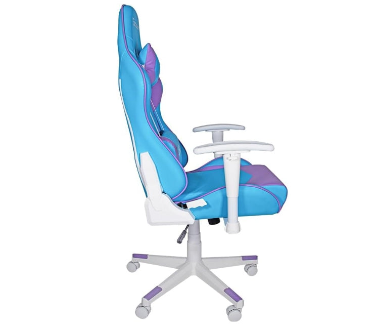 Silla Gamer Ocelot/Color Azul Con Morado/Descansa Brazos Ajustables/ Reclinable 90-155 Grados/ Soporta Hasta 150Kg