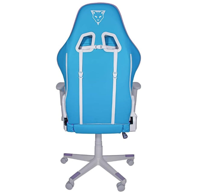 Silla Gamer Ocelot/Color Azul Con Morado/Descansa Brazos Ajustables/ Reclinable 90-155 Grados/ Soporta Hasta 150Kg