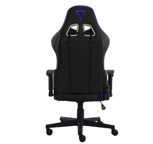 Silla Gamer Ocelot/Color Azul Con Negro/Descansa Brazos Ajustables/ Reclinable 90-155 Grados/ Soporta Hasta 150Kg