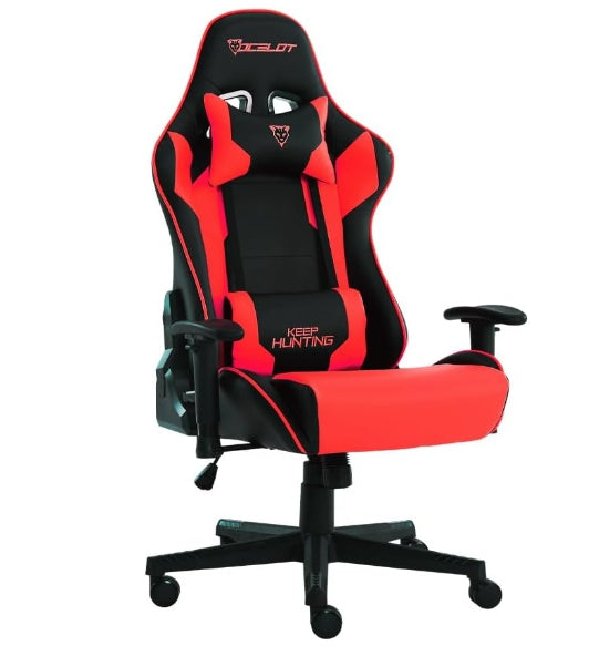 Silla Gamer Ocelot/Color Rojo Con Negro/Descansa Brazos Ajustables/ Reclinable 90-155 Grados/ Soporta Hasta 150Kg