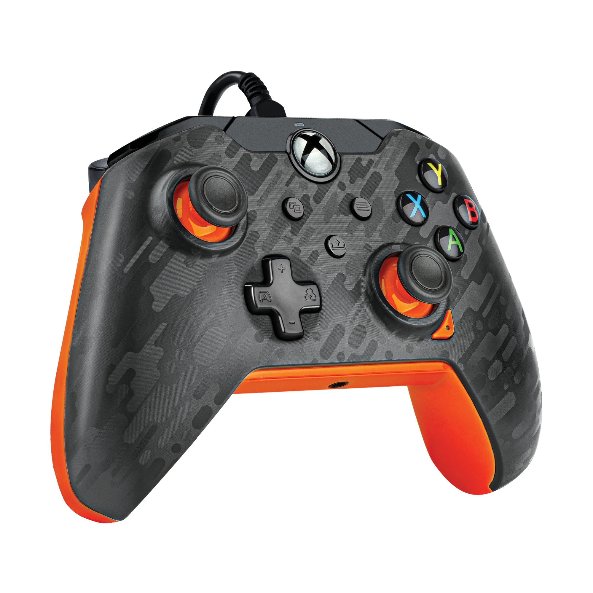 Xbox Wired Controler Atomic Carbon Caja Maltratada