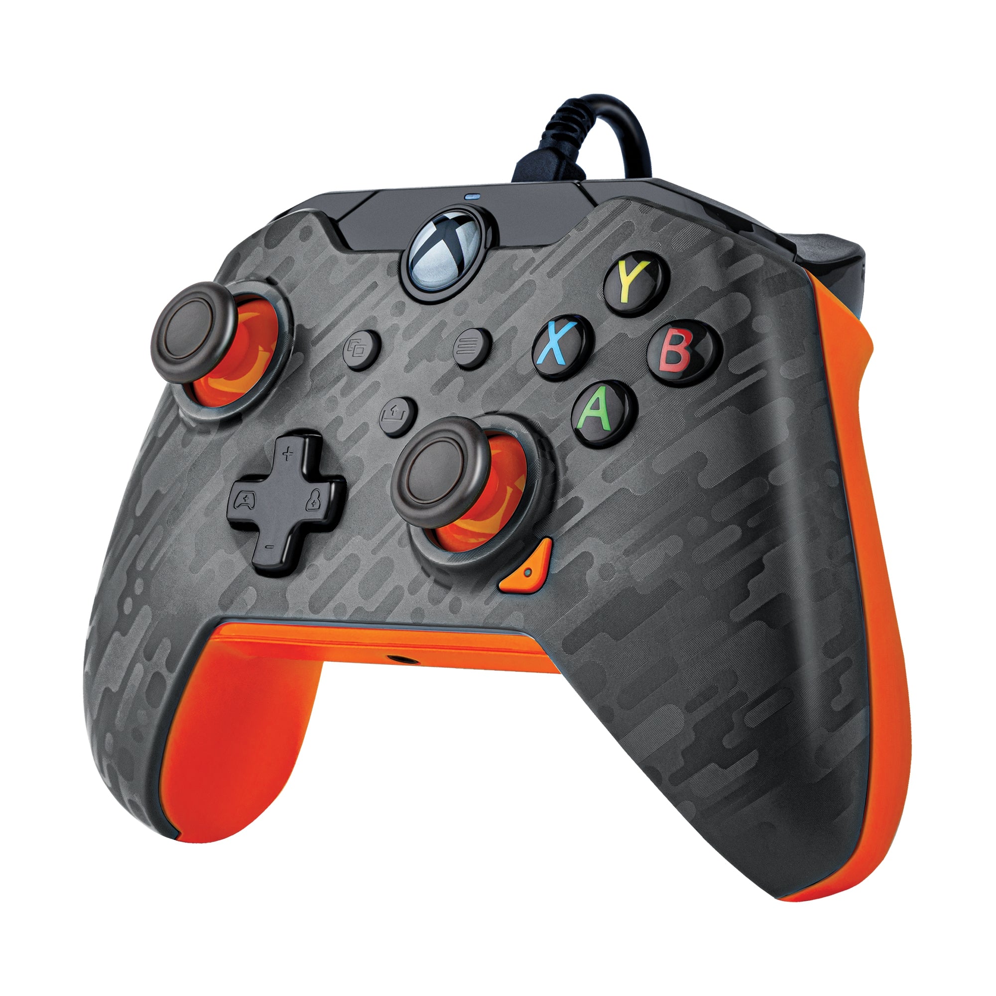 Xbox Wired Controler Atomic Carbon Caja Maltratada